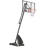 SPORTNOW Basketballkorb Outdoor mit Ständer, 236–293cm Höhenverstellbar Basketballständer mit Rollen, Basketball-Backboard Ständer, Basketballanlage, Stahl