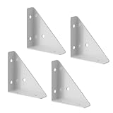 BCOMFY 4PC Verbindungsplatte Eisen Eckwinkel 66x35mm Weiß/Schwarz 5Loch 90 Grad Winkel Schutz Bord for Home Hardware Zubehör(2)