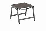 KETTLER Gartenhocker Base | Gestell Aluminium anthrazit | wetterbeständiges Outdoorgewebe Bronze