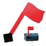 Rote Flagge für Briefkasten – rote Beschilderung für den Außenbereich, aus Acryl, für Briefkasten, für den Außenbereich, zur Wandmontage, Alarm, Pfosten, Feuerzeug, Bauernhof, Haus
