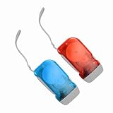 Xiuganpo Kompakte Handtaschenlampe für den Außenbereich, Hochwertige LED-Lichtquelle, Robustes ABS-Material (rot mit blau)