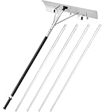 OUUTMEE Schneeschaufel Dach 66cm, Einstellbereich 1,5 bis 6,1m, Dachschneeräumer aus Aluminium, Schneeschieber mit Schutzrädern und rutschfestem Griff Schneeräumer Dachräumer