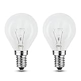EASYIVY Backofenlampe E14 G45, Backofen Glühbirne E14 Dimmbar, 45mm x 76mm, Bis 300°C Hitzebeständiges, 2700K Warmweiß 240V E14 Ofenlampe für AEG/Bosch/Siemens/Neff/Hotpoint, 2 Stück