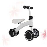 Beaupretty Laufrad Rutschfahrzeug Weiß Scooter Lernfahrzeug Motorikspielzeug für Drinnen und Draußen Ab Lauflernphase Robust und Sicher für Jungen und Mädchen