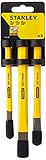 STANLEY Präzisionsflachmeissel-Set Fliesen Meißel (3-teilig, Chrom-Vanadium Stahl, 10 x 140 mm, 12 x 150 mm, 16 x 170 mm) 4-18-298
