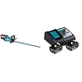 Makita DUH601Z Akku-Heckenschere 60 cm 18 V (ohne Akku, ohne Ladegerät) & Power Source Kit (2X Werkzeugakku mit Ladestation, Ersatzakkus für Elektrowerkzeuge von Makita) 197570-9