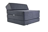 FORTISLINE - Klappmatratze 200x70x10cm - 3-teilige Faltmatratze - H2 Gästematratze - Camping Faltbare - Kamping Bett - Waschbar Bezug - Erwachsene Klappbar - Reisematratze - Schaumstoff Matratze