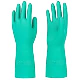 Eiito Arbeitshandschuhe Chemie Handschuhe, Chemikalienschutzhandschuhe, Schutzhandschuhe Chemikalien, Säurefeste (Green, XL)