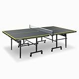 JOOLA Tischtennisplatte Inside J18 Tischtennistisch Indoor klappbares Untergestell – Schneller Aufbau Inklusive Netz, Grau, 274 x 152,5 x 76 CM