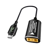 Adapter DC auf Typ C für Laptop, Ladegerät, 140 W, Digitalanzeige, PD-Adapter für elektronische Notebooks, für Zuhause und Reisen, Unisex