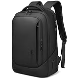 Laptop Business Rucksack Herren mit 15,6 Zoll laptopfach mit USB-Ladeanschluss Diebstahlsicher Handgepäck Tagesrucksack Wasserabweisende Multifunktion Laptoptasche für Arbeit Schule Reisen-Schwarz