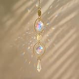 Sonnenfänger Kristall Hanging - Suncatcher Hängedeko Fenster, Prisma fensterschmuck hängend, Lichtfänger Anhänger Dekoration, Geeignet für Fenster, Gärten und Balkone