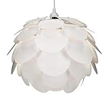 kwmobile DIY Puzzle Lampe Blüten Design - Lampenschirm Deckenlampe Pendelleuchte Hängelampe Stehleuchte - Puzzlelampe Schirm Deckenleuchte in Weiß