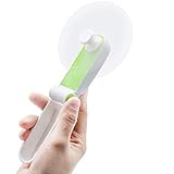 GlobalCrown Handventilator Batteriebetrieben Mini Tragbarer Ventilatoren Leise,Wiederaufladbar klappbare USB Lüfter klein Schreibtischventilator Faltbare Taschenventilator