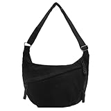 TIAASTAP Halbmond Umhängetasche Nylon Groß Crossbody Shoulder Bag Damen - Half Moon Slouchy Hobo Tasche Bauchtasche