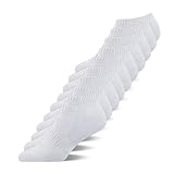 YouShow Sneaker Socken Herren Damen 10er Set Kurze Sportsocken Atmungsaktive Baumwolle Socken Weiß 39-42