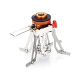 iplusmile Faltbarer Windschutz für Campingkocher aus Winddichtes Leichtes Outdoor Zubehör mit Verstellbarer Flammenkontrolle und Stabilem Quadratischem Design für Camping und Rucksacktouren