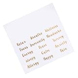 DIYEAH 5 Blätter Ätherische Öle Etiketten Selbstklebende Flaschenbeschriftungen zur Einfachen Identifizierung von Ölen Kreative Aufkleber für Aromatherapie Flaschen Goldene Buchstaben