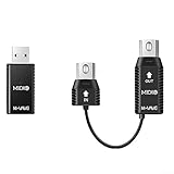 Kabelloser MIDI-zu-USB-Kabel-Konverter-Anschluss, MIDI-Adaptersystem, kabelloser 5-poliger USB-Schnittstellen-Adapter-Anschluss, Klaviertastatur