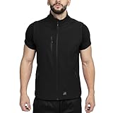 BWOLF GRIN Softshell Weste Herren Outdoor Softshellwesten Weste Softshell Herren (DE/NL/SE/PL, Alphanumerisch, 3XL, Regular, Regular, Schwarz)