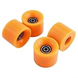 78A Skateboard-Rollen-Set mit ABEC, 9 Kugellager, Abstandshalter für Longboard, Street Skating, kurzes Skateboard, 4 Stück (Orange)