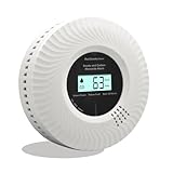 Funkvernetzter Rauch- und Kohlenmonoxidmelder mit Sprachalarm, 10 Jahre Batterie, Zertifiziert nach EN14604 & EN50291, inkl. Batterie, 1er Set