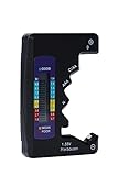 Batterietester, Akku digitaler Batterieprüfgerät LCD Kapazität anzeigen. Abs Portable Diagnostic Universal Tool Check AAA AA 9V / 1,5V Knopftester(Type A Black)