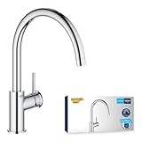 GROHE Start Classic, Küchenarmatur, hoher Auslauf (Wasserhahn für die Küche, Spültischarmatur mit praktischem 360° Schwenkbereich, einfache Montage am Spülbecken), chrom, 31553001