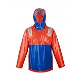 PROS EXTREME Starke und professionelle Jacke, Segeljacke, Anglerjacke, Perfekt für Meer Angeln Fisher (fluoreszierend Orange/fluoreszierend Blau, 50 (M))