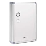 Amazon Basics Schlüsselkasten für 24 Schlüssel, abschließbarer Kasten, Rechteckig, 6.1 x 21.6 x 31.8 cm, Silber