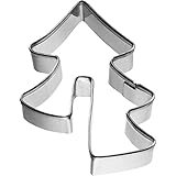 Birkmann, V.I.P. Tannenbaum, Tassenkeks, Ausstechform zum Ausstechen und Dekorieren von Plätzchen, Marzipan, Fondant, Edelstahl, spülmaschinengeeignet, mit Banderole, Größe:5,5 cm…