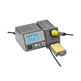 Fixpoint 51098 Digitale Lötstation EP5 / 48W Digitales Lötkolben Set / Einstellbare Temperatur 150 - 450 Grad / Feine Lötspitze / Soldering Station mit LCD Anzeige