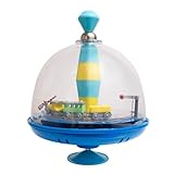 alldoro 68010 Brummkreisel mit Eisenbahn-Motiv, inkl. Zuggeräuschen & beweglichen Figuren, Ø 19 cm, 24 cm hoch, aus ABS-Kunststoff, ab 18 Monaten