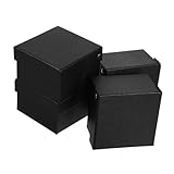 FONDOTIN 4 Stück Verpackungsbox Binden Farbe Weiß Gegenwärtig Deckel Modern Klein Bunt Verpackungskästen Etui Für Krawatte Krawattenetui Brautjungfern-antragsboxen Schwarz Papier