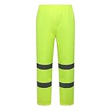 Tobysper Regenhose Herren Warnregenhose Warnschutzhose Warnschutz Arbeitshose Wanderhose Reflektierende Sicherheitshose Sicherheit Cargohose Wasserdicht Outdoorhose Fahrrad Trekkinghose