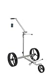 Parccurate Kolibri lago Edelstahl Lithium Elektrotrolley Golftrolley Golfcart in Titanoptik mit Fernsteuerung und Transporttasche