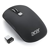 Acer Ultradünne Maus Kabellose, Tragbare Funkmaus 2,4 GHz, Wireless Mouse mit 800/1200/1600 einstellbare DPI, 4 Tasten Kabellos Computermaus, Maus kabellose Laptop, Dell XPS, ASUS, Surface