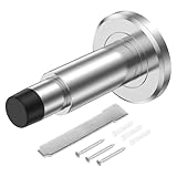Türstopper Wand, 75-110mm Verstellbarer Türstopper mit Dämpfender Gummikopf Wandtürstopper Edelstahl Türanschlag Stopper für Holztüren, Glastüren, Metalltüren