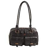 GETBSTOOP Leder-Top-Griff-Taschen for Damen, Top-Griff-Geldbörse, Retro-Handtasche, mehrere Taschen, Bowling-Tasche, Umhängetasche, Unterarmtasche
