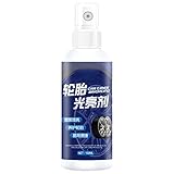 MIHE Autowaschwachs Reifen | Felgen- und Reifenreiniger,100 ml Reifenreiniger-Spray für Autos, LKW, Motorräder, Rad- und Reifenpolitur, Auto-Radreiniger-Spray