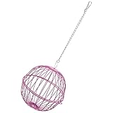 Yardwe Futterkäfig für Kaninchen Hamster Heu Hey Heufütterung nager automatisierte futterspender für kleintiere Häschen-Feeder Futterautomat für Haustierkäfige Sprühfarbe Rosa