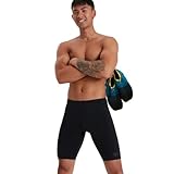 Speedo Herren ECO Endurance + Schwimmhose | Chlorbeständig | Recyclingmaterial | Bequeme Passform | Schwimmtraining | Fitness Schwimmbekleidung, Schwarz, 38
