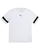 PUMA Unisex Kinder Teamrise Jersey Jr Shirt, Puma White-puma Black-puma White, 140 EU