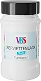 VBS Serviettenlack Textil 100 ml transparent auftrocknend, wasserfest, lichtecht, geruchsneutral, auf Wasserbasis Kleber Klebstoff Lack