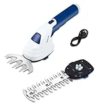 Klein Akku-Gartenschere 7,4V Elektrische Gartenschere Heckenschere Eingebauter 4000 mAh Akku mit 17,5 cm Heckenschere und 10,5 cm Rasentrimmer