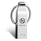 Ruoray USB Stick 512GB USB-Sticks Große Kapazität USB 3.0 Stick Speicherstick mit Schlüsselring Metall USB Sticks Wasserdichter USB-Flash-Laufwerk Datenspeicher für PC, Laptop, Computer,Silber