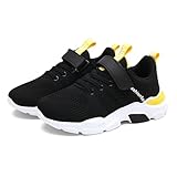 Turnschuhe Mädchen Jungen Leicht Sneaker Kinder Leicht Sportschuhe Atmungsaktiv Hallenschuhe Laufschuhe Outdoor Modische Schuhe rutschfest Kinderschuhe Tennisschuhe Freizeitschuhe gelb 35/EU