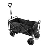 KZ GARDEN - Transportwagen, faltbar, vielseitig, 402 l, Oxford-Stoff, Räder für Geländewagen, 8 Zoll, Traglast 50 kg, Gartenwagen, Camping, Strand