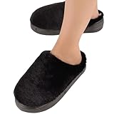 Damen Hausschuhe Winter - Pantoletten Schuhe Elegant Warme Sandalen Barfuss Damen-Hausschuhe Hausanzug Herren Filzpantoffeln Flache Für Hüttenschuhe & Slides Plüsch Damenschuhe