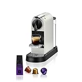 Nespresso EN167.W Citiz Kaffeekapselmaschine, Hochdruckpumpe und ideale Wärmeregelung ohne Aeroccino (Milchaufschäumer), Energiesparfunktion, 1260W, Creme-Weiß, 37.4 x 11.9 x 25.5 cm